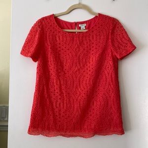 J Crew eyelet blouse